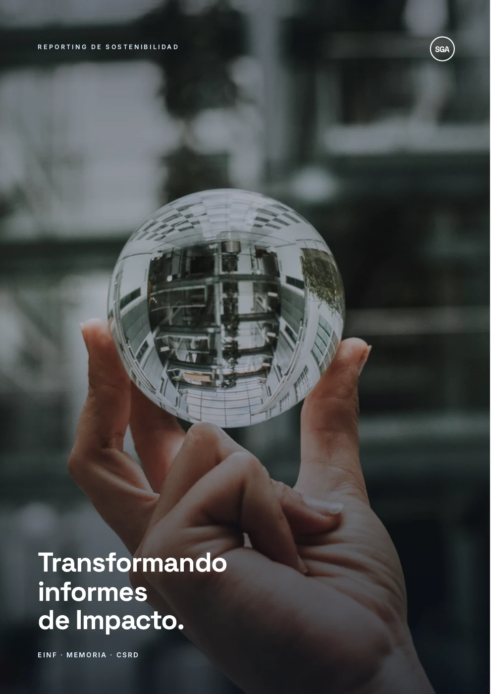 Portada del libreto de SGA: Transformando informes de Impacto.